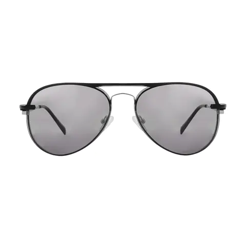 Aviator Black Silver Eyeglasses