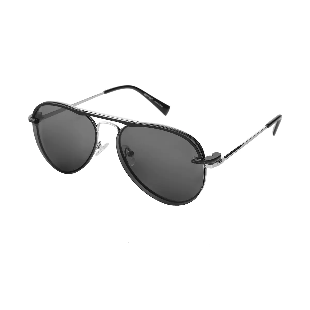 Aviator Black Silver Eyeglasses