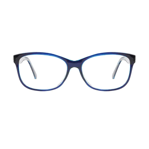 Oval Blue Eyeglasses