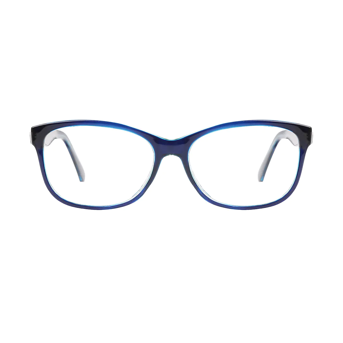 Oval Blue Eyeglasses