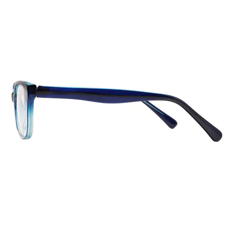 Oval Blue Eyeglasses