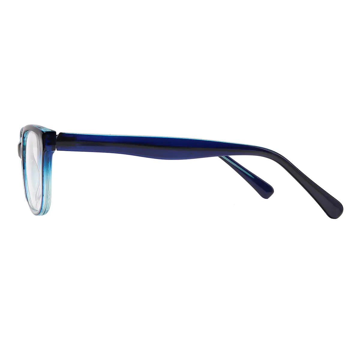 Oval Blue Eyeglasses