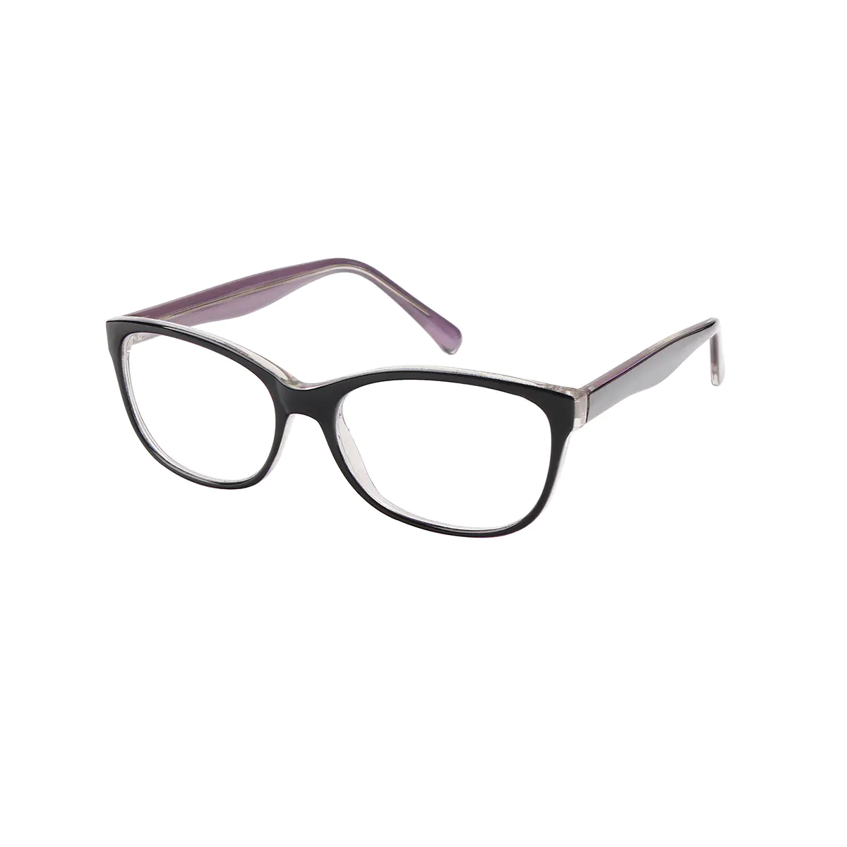 Oval Purple Eyeglasses