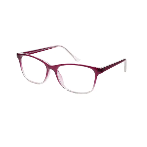 Rectangle Transparent Purple Eyeglasses
