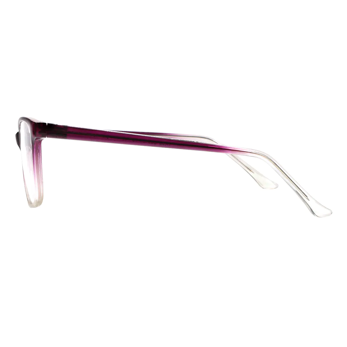 Rectangle Transparent Purple Eyeglasses