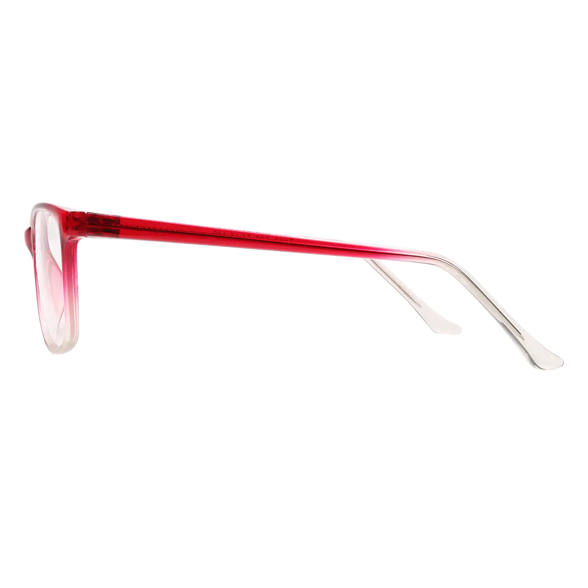 Rectangle Transparent Red Eyeglasses