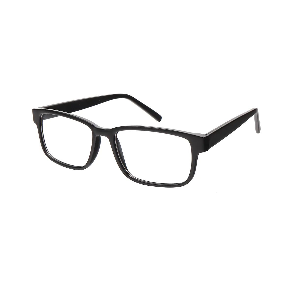 Rectangle Matte Black Eyeglasses