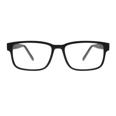Rectangle Matte Black Eyeglasses