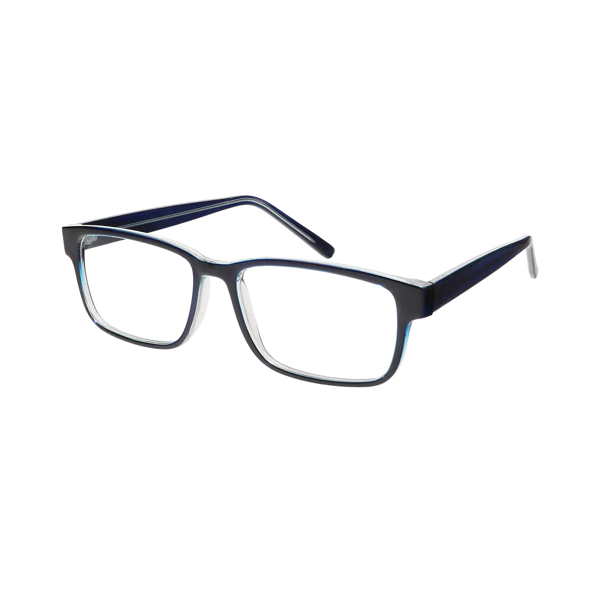 Rectangle Black/Blue Eyeglasses