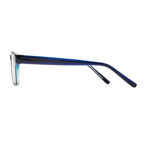 Rectangle Black/Blue Eyeglasses