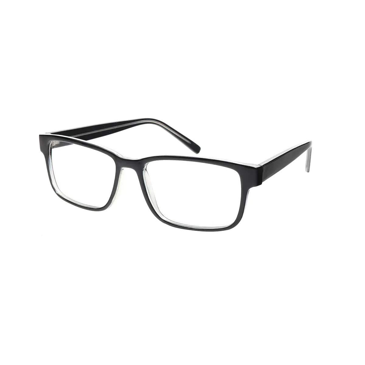 Rectangle Black/Clear Eyeglasses