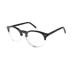 Oval Black/Clear Eyeglasses