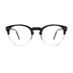 Oval Black/Clear Eyeglasses