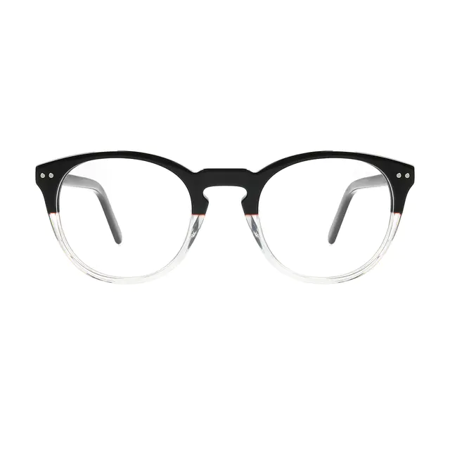Oval Black/Clear Eyeglasses