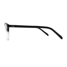Oval Black/Clear Eyeglasses