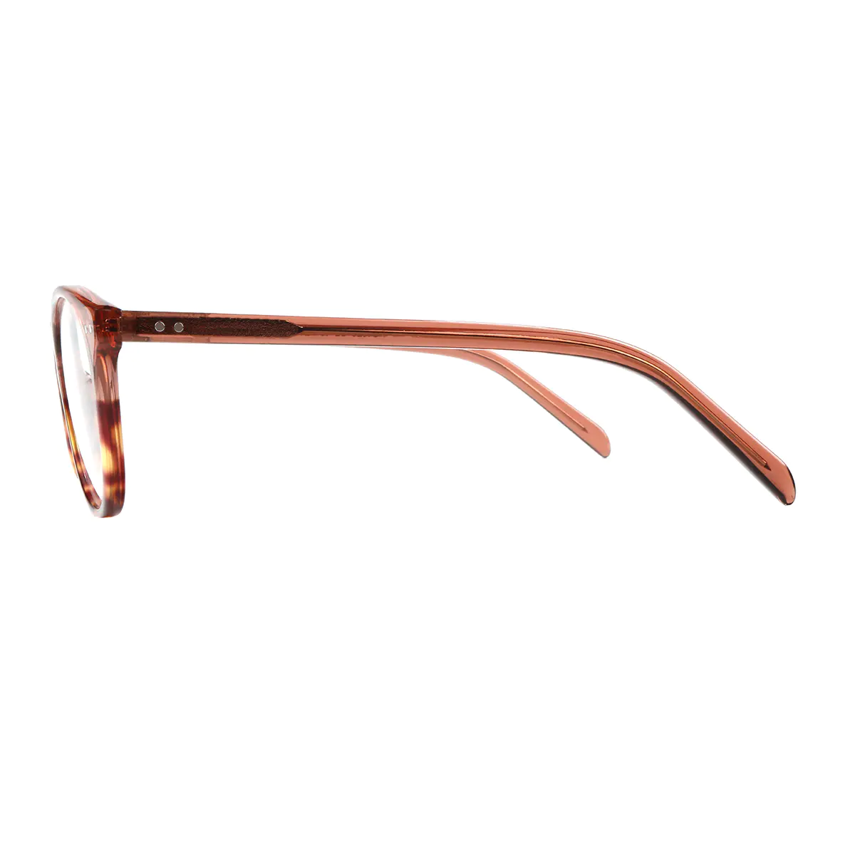Oval Orange/Tortoiseshell Eyeglasses