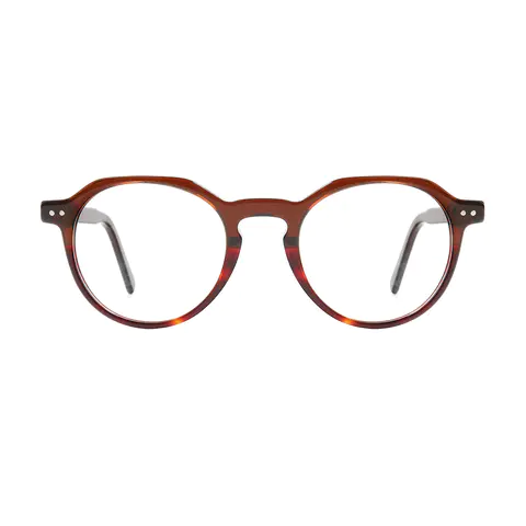 Round Brown/Tortoiseshell Eyeglasses