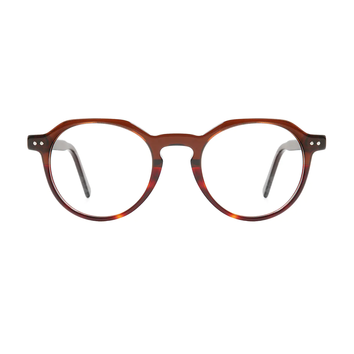 Round Brown/Tortoiseshell Eyeglasses