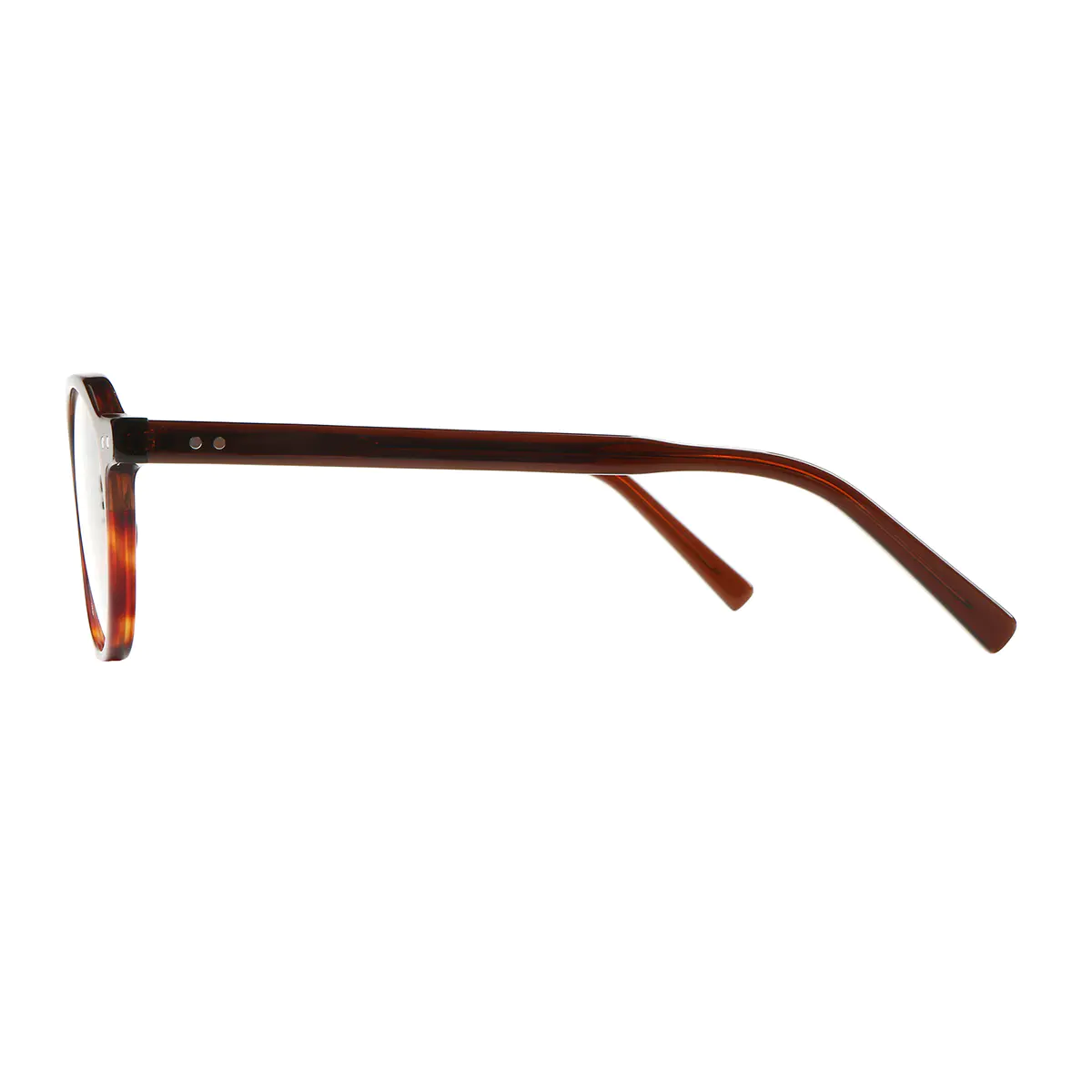 Round Brown/Tortoiseshell Eyeglasses