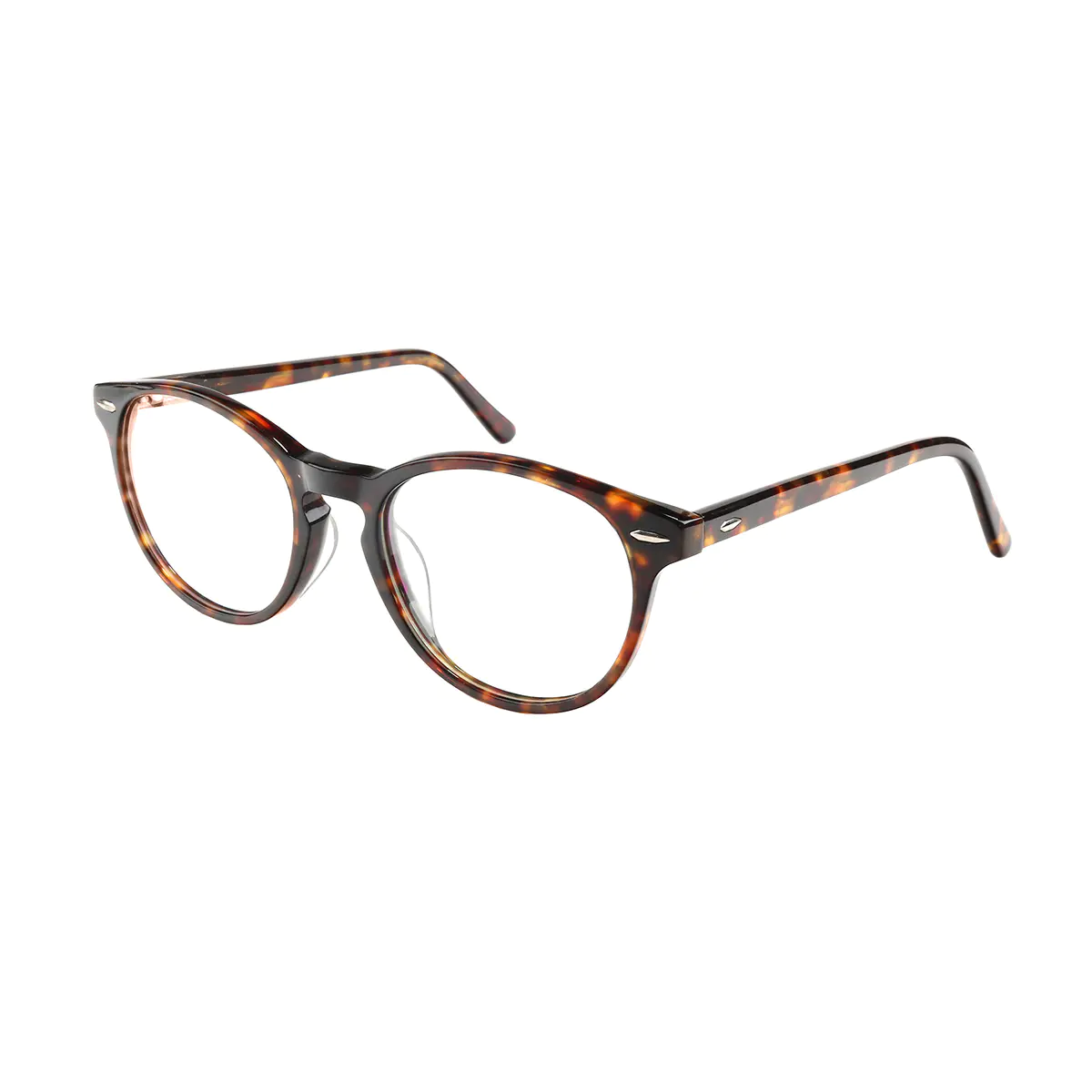 Oval Dark Tortoiseshell Eyeglasses
