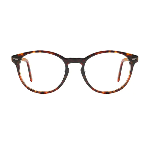 Oval Dark Tortoiseshell Eyeglasses