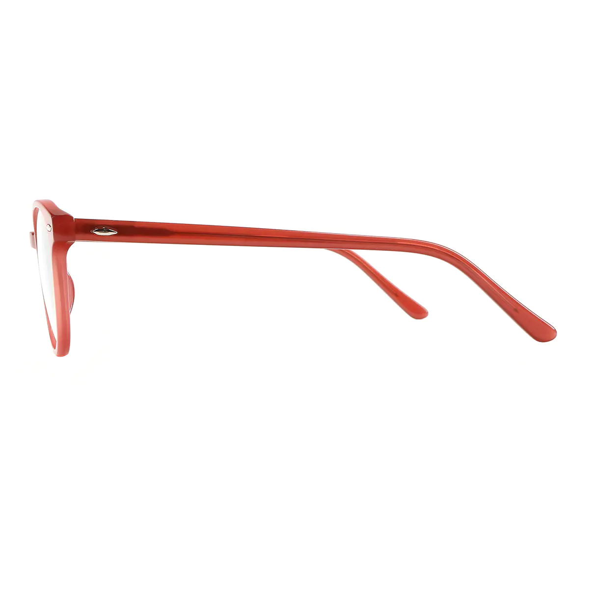 Oval Transparent Orange Eyeglasses