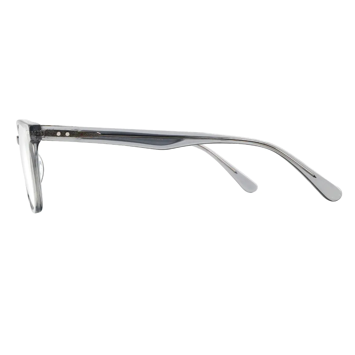 Rectangle Transparent Gray Eyeglasses
