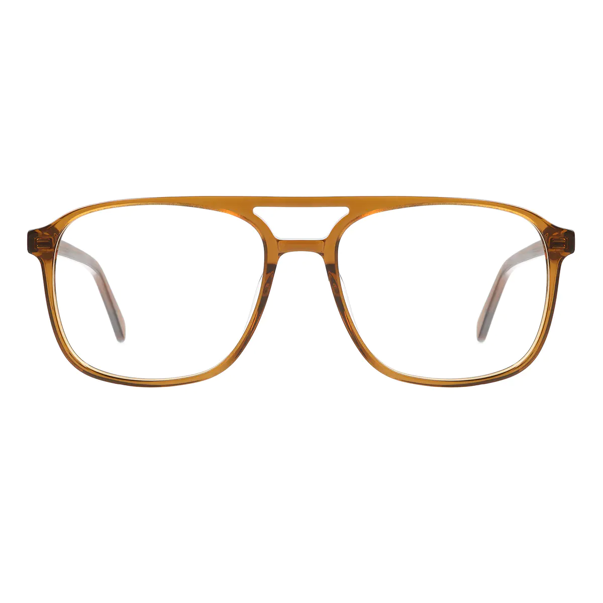 Aviator Transparent Brown Eyeglasses