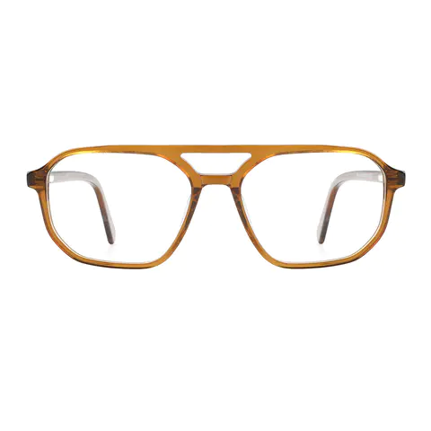 Aviator Transparent Brown Eyeglasses