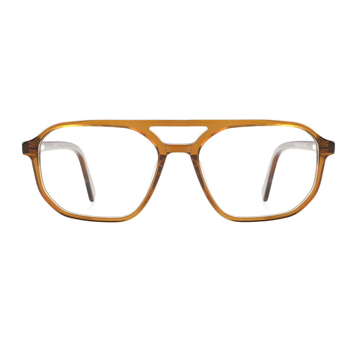 Aviator Transparent Brown Eyeglasses