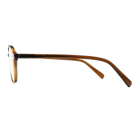 Aviator Transparent Brown Eyeglasses