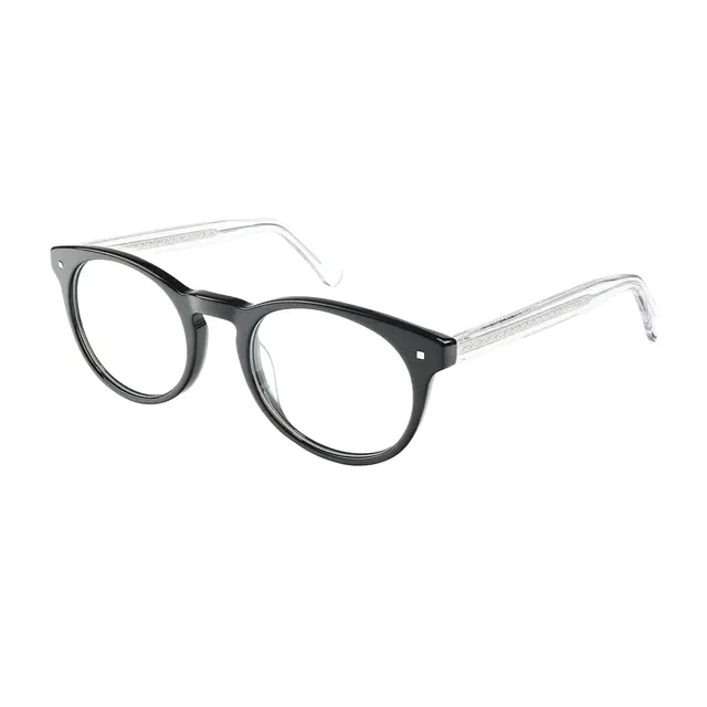 Oval Black Eyeglasses