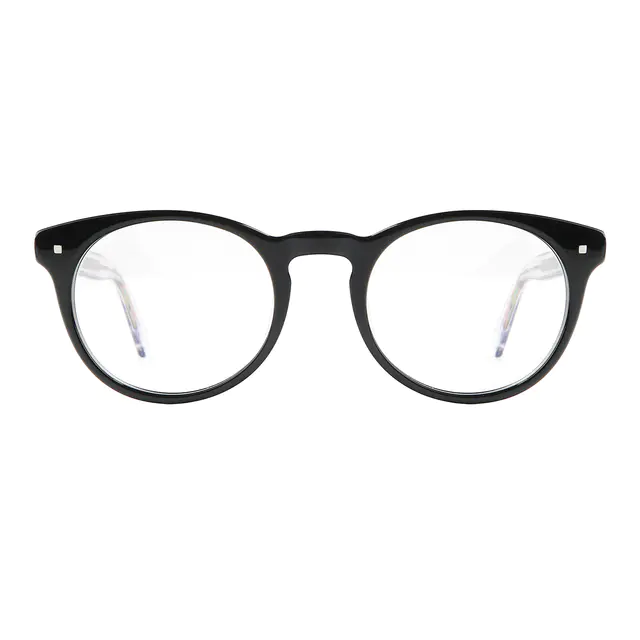 Oval Black Eyeglasses