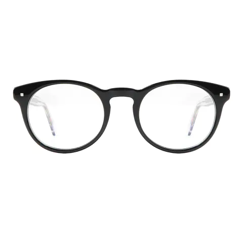 Oval Black Eyeglasses
