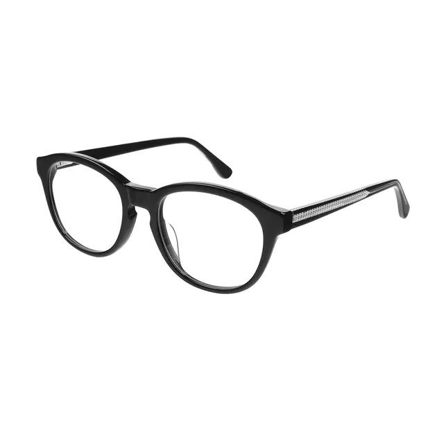 Oval Black Eyeglasses