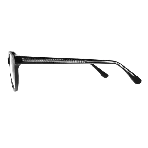 Oval Black Eyeglasses