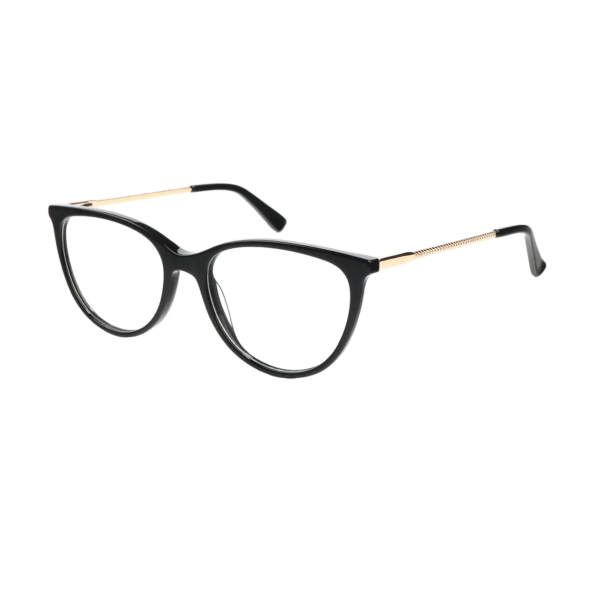 Oval Black Eyeglasses