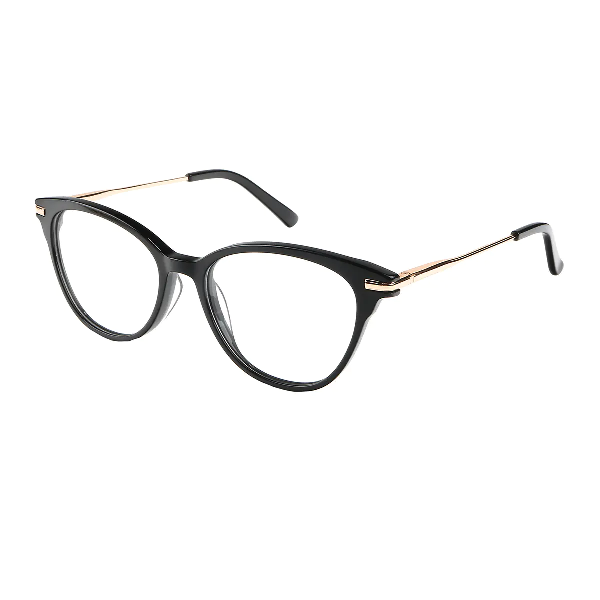 Oval Black Eyeglasses