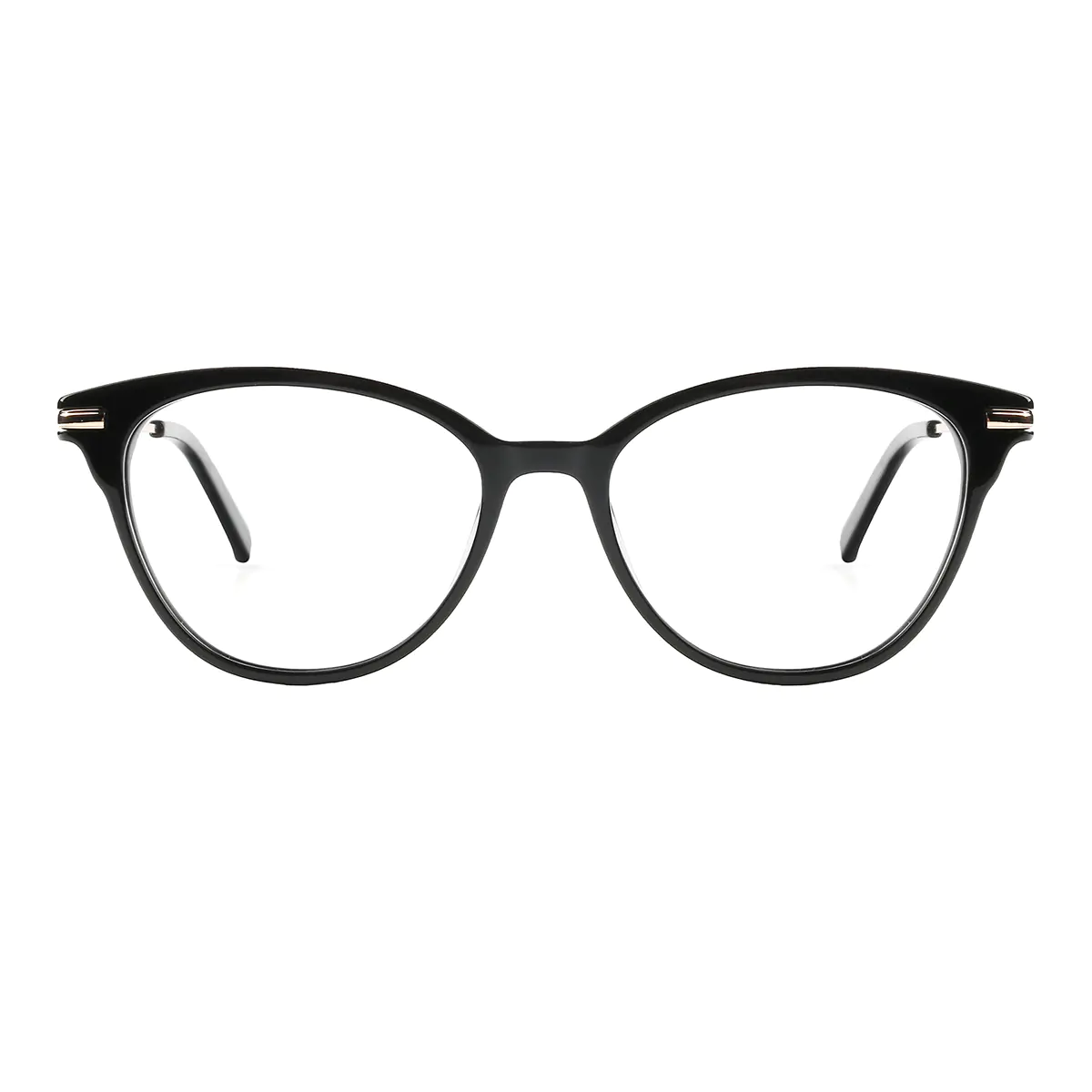 Oval Black Eyeglasses