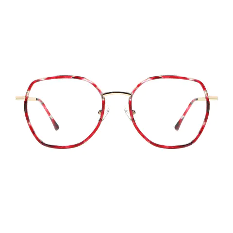Square Pink Tortoiseshell Eyeglasses