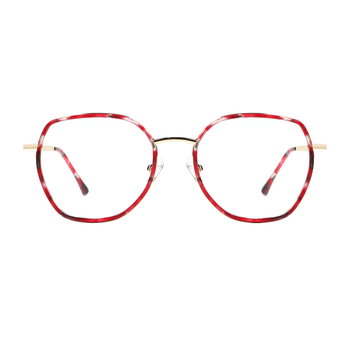 Square Pink Tortoiseshell Eyeglasses
