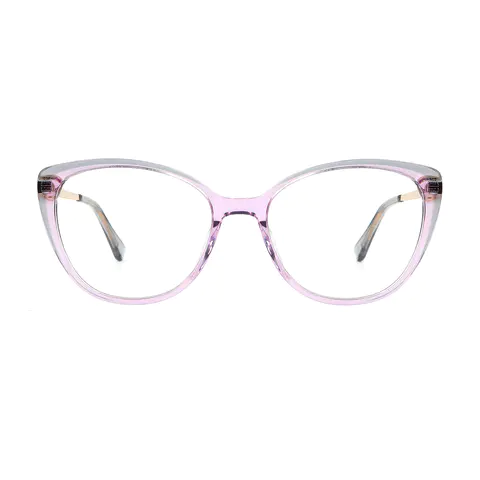 Cat-eye Transparent Pink Eyeglasses