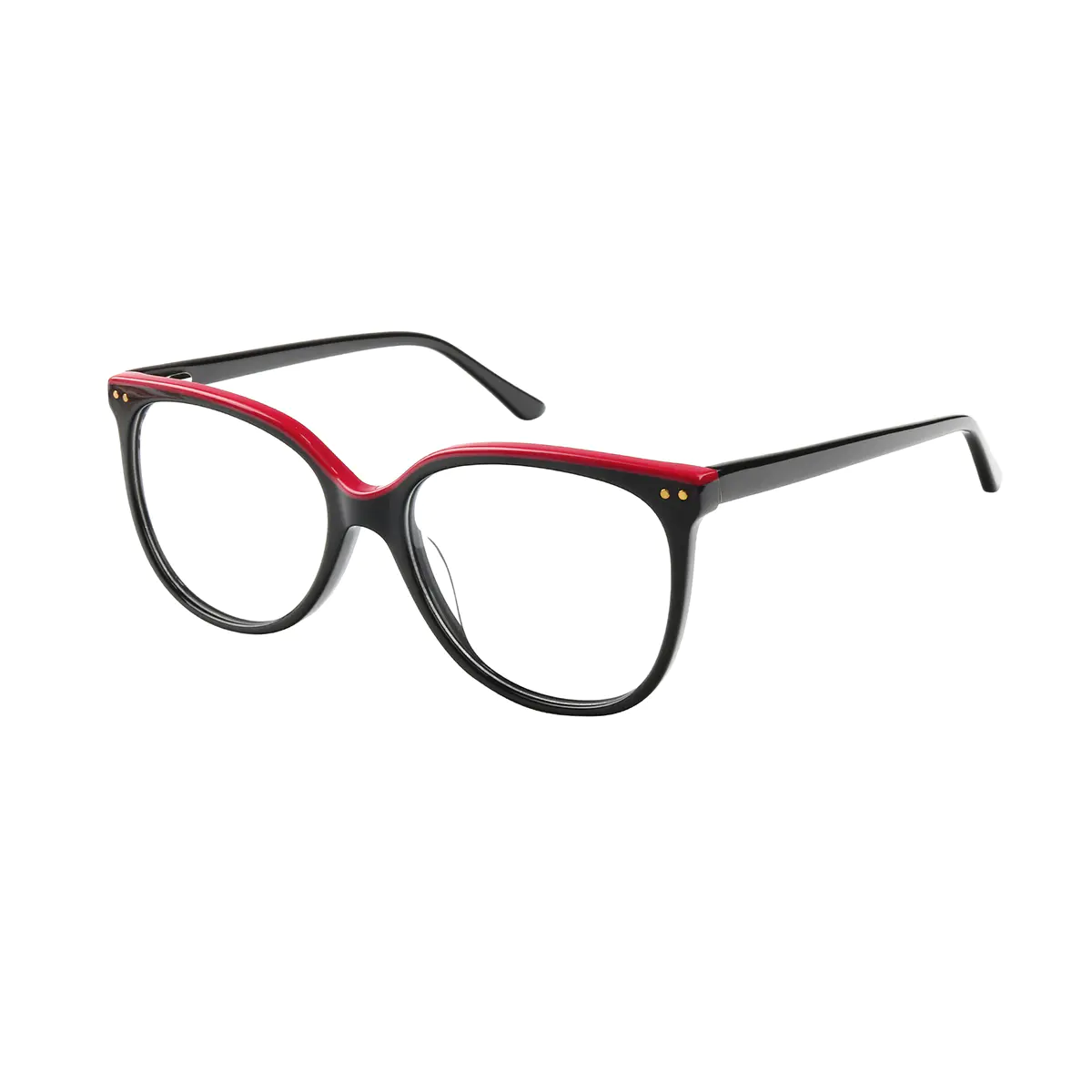 Square Red/Black Eyeglasses