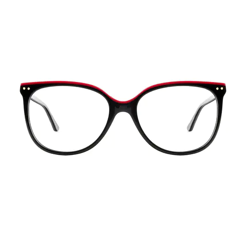 Square Red/Black Eyeglasses