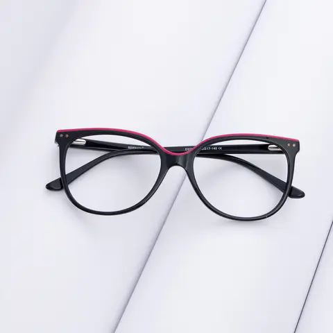 Square Red/Black Eyeglasses