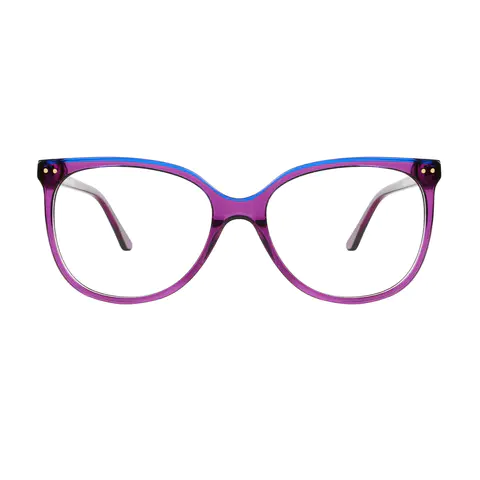 Square Purple Eyeglasses