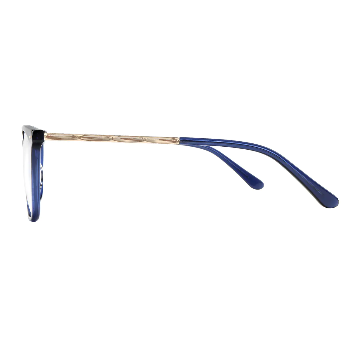 Square Transparent Blue Eyeglasses