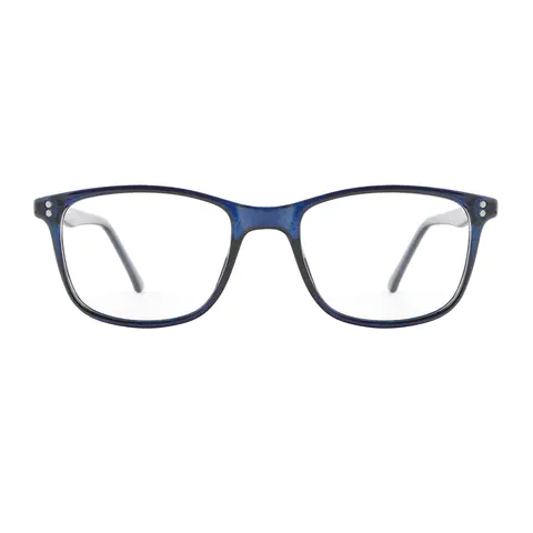 Rectangle Blue Eyeglasses