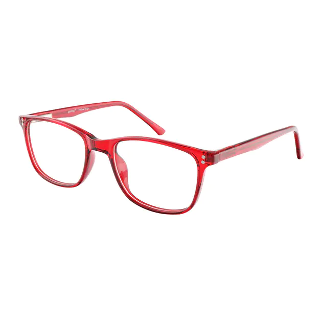 Rectangle Red Eyeglasses