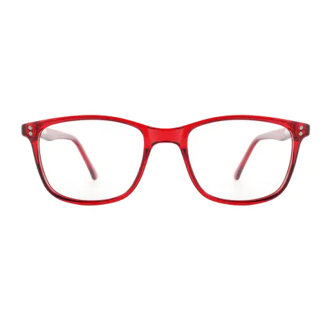 Rectangle Red Eyeglasses